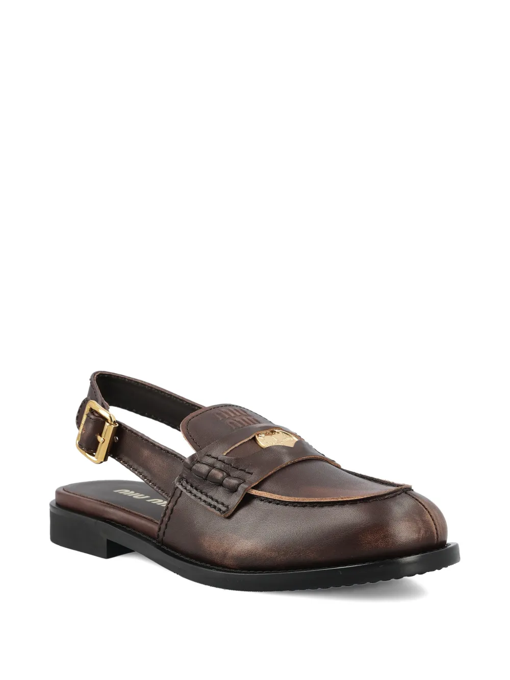 Miu penny strap loafers Bruin