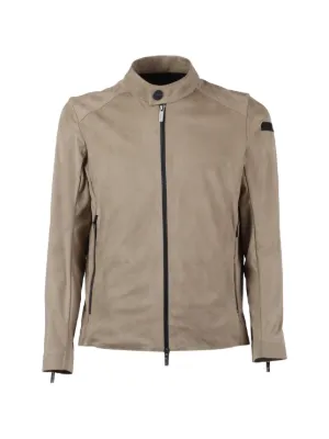 Giorgio Brato Zip Lamb Leather Jacket | Brown | FARFETCH