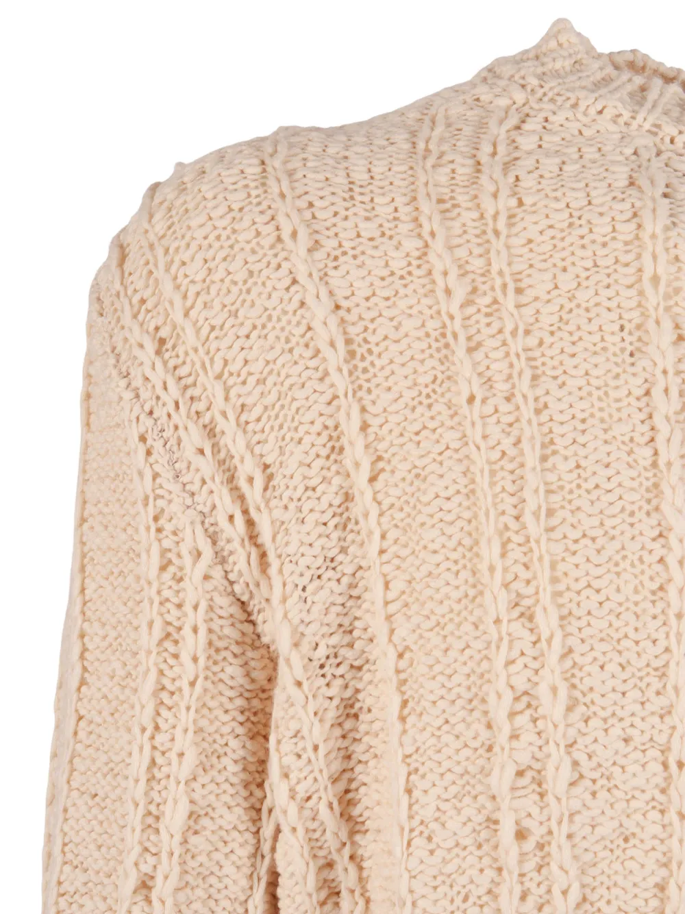 Ballantyne Raw Diamond kabelgebreide trui Beige