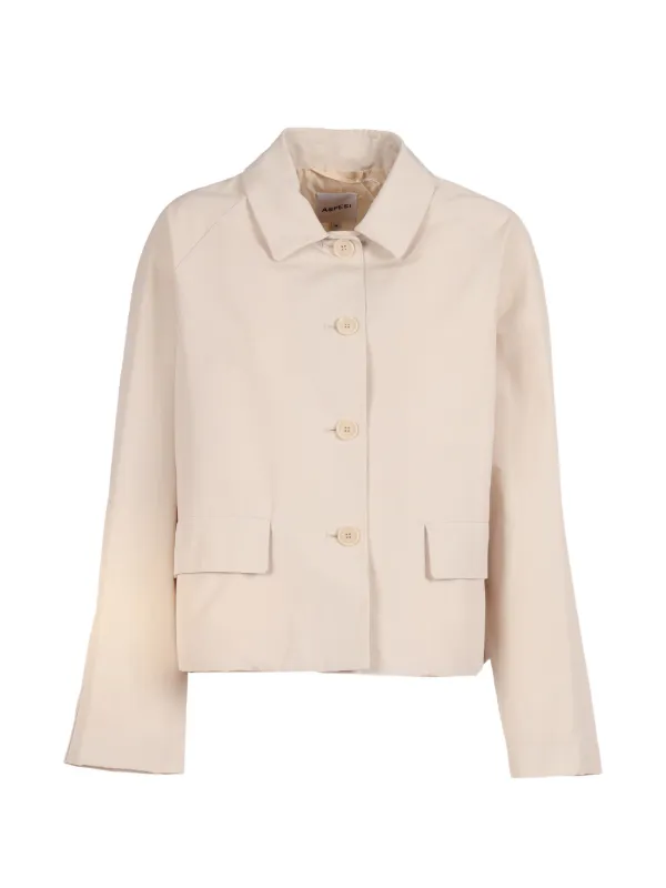 ASPESI Button-up Jacket in Neutrals