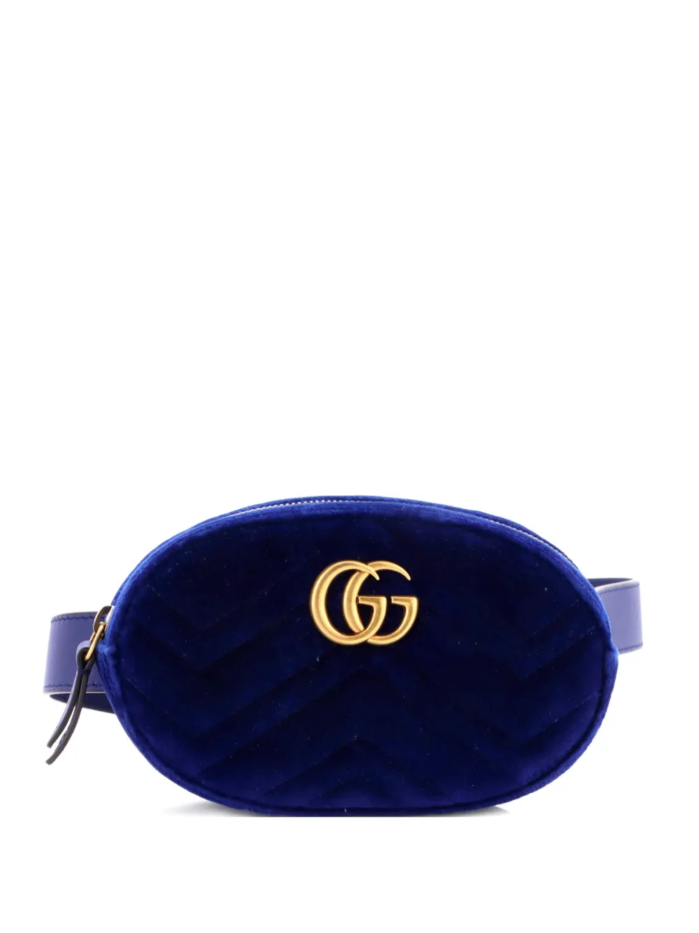 Gucci Pre-Owned GG Marmont Matelasse Velvet belt bag - Blu