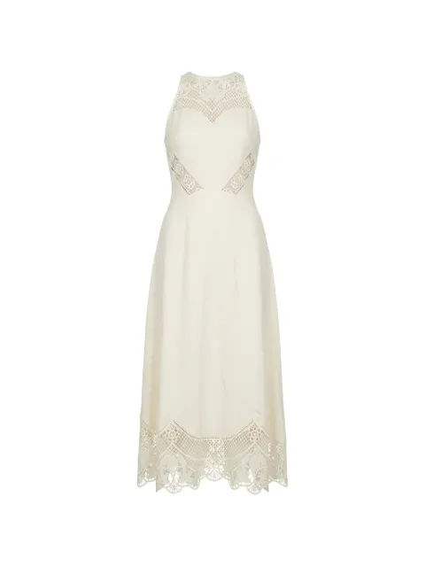 TWINSET lace-trim sleeveless midi dress