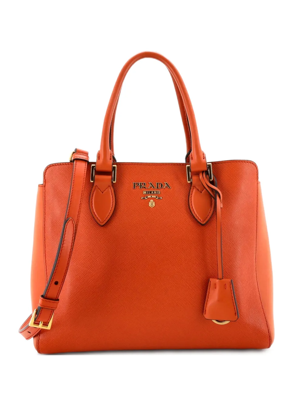 Prada Pre-Owned Convertible Saffiano with Soft Calf Small tote bag - Arancione