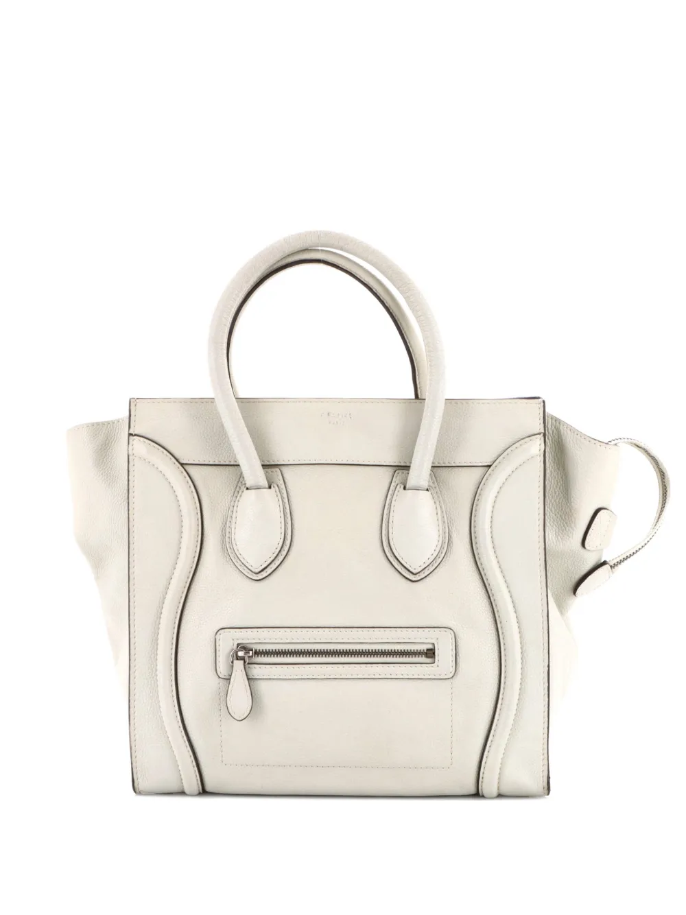 Celine Pre-Owned Luggage Bag Grainy Leather Mini tote bag - Grigio