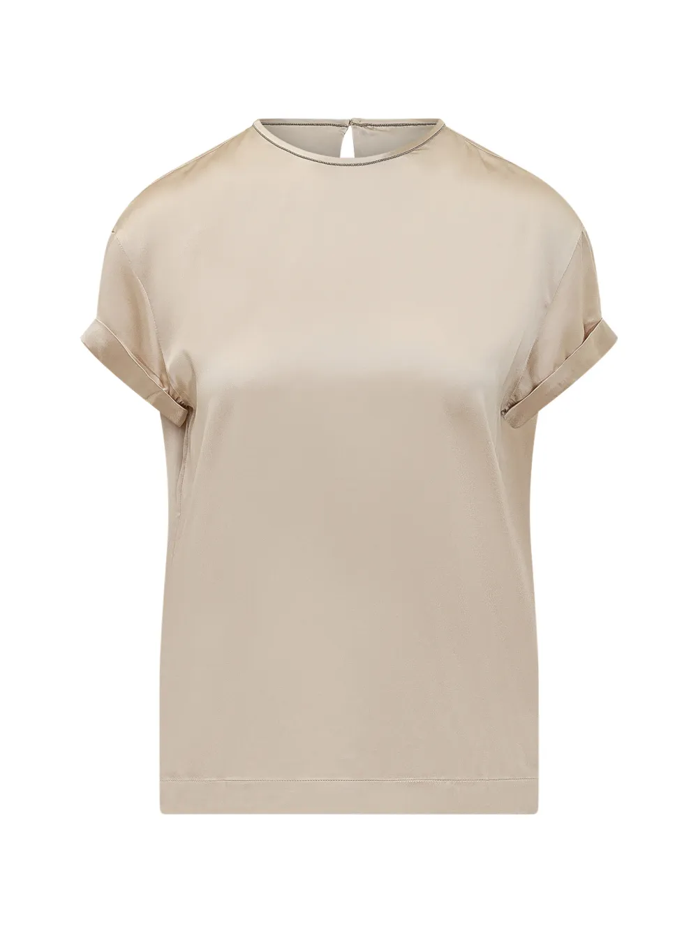 Brunello Cucinelli cuffed top t-shirt - Toni neutri