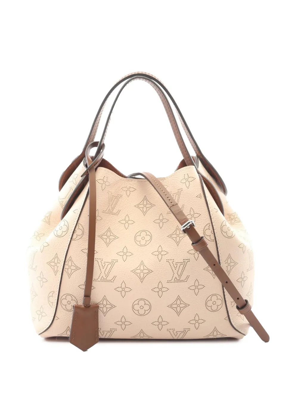 Louis Vuitton Pre-Owned 2021-2025 Monogram Mahina Hina PM satchel - Marrone