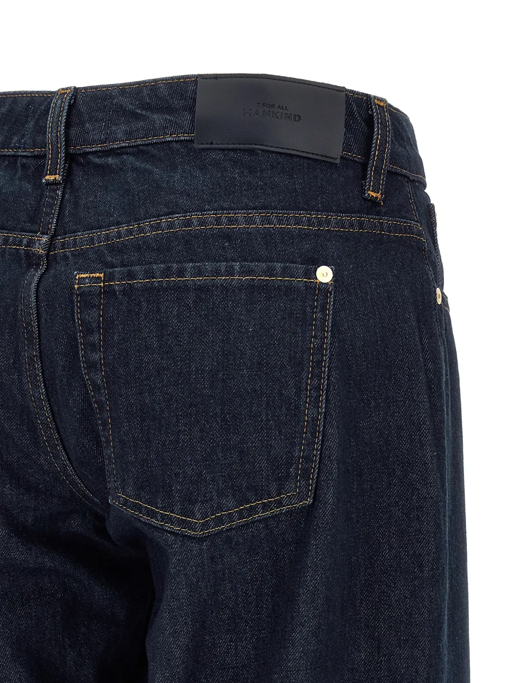  7 For All Mankind Contrast Stitching Five Pockets Jeans - Blue 