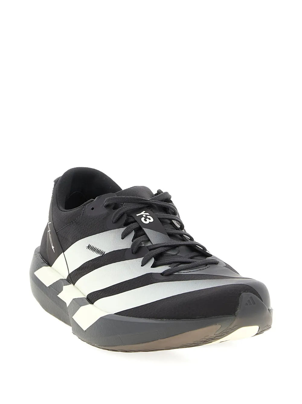 Y-3 laser logo lace-up sneakers Zwart