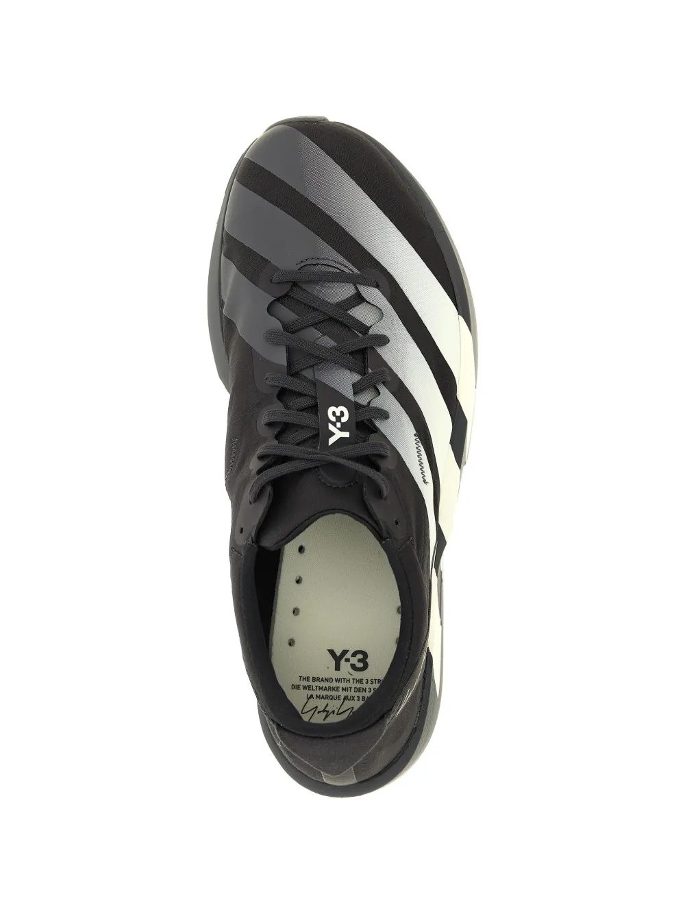 Y-3 laser logo lace-up sneakers Zwart