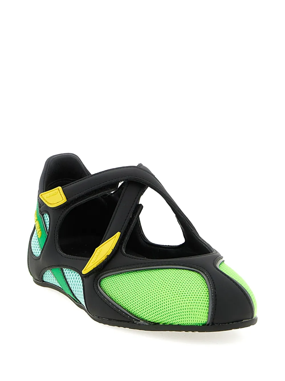 The Attico adjustable strap ballet flats Zwart