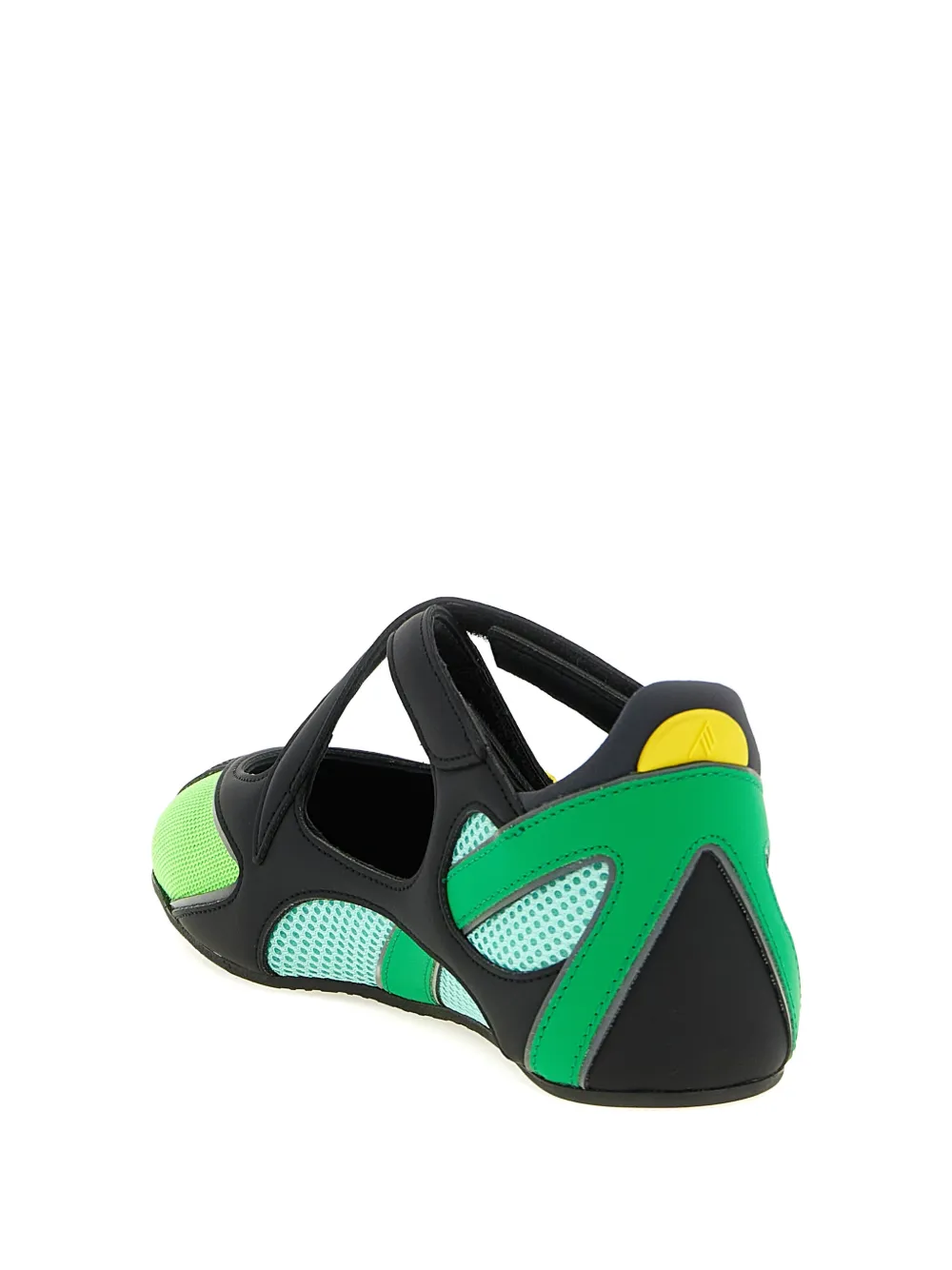 The Attico adjustable strap ballet flats Zwart