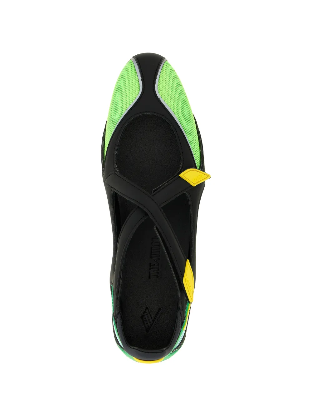 The Attico adjustable strap ballet flats Zwart