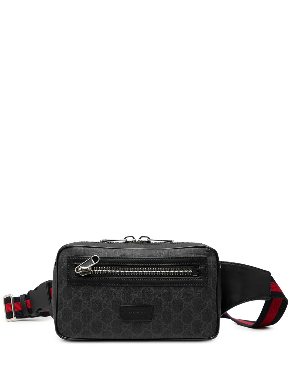 Gucci Pre-Owned 2016-2025 Small GG Supreme Web belt bag - Nero