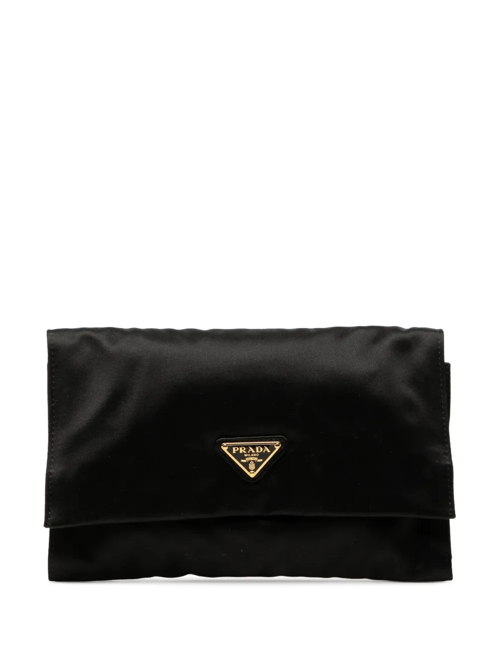 Prada Pre-Owned 2013-2025 Satin clutch bag - Nero
