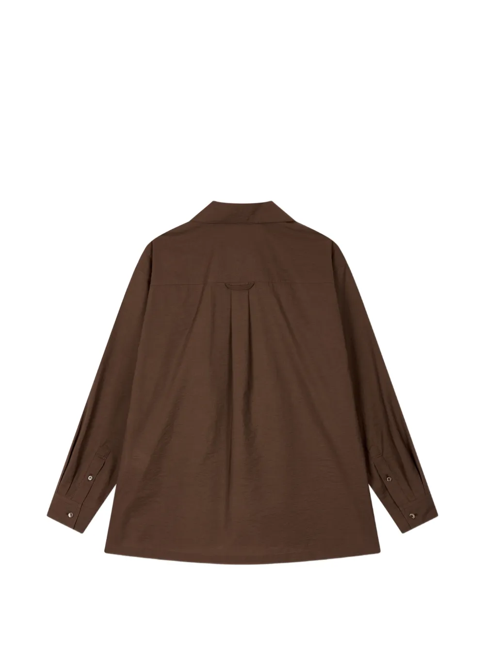  Tomboy Chest-pocket Shirt - Brown 