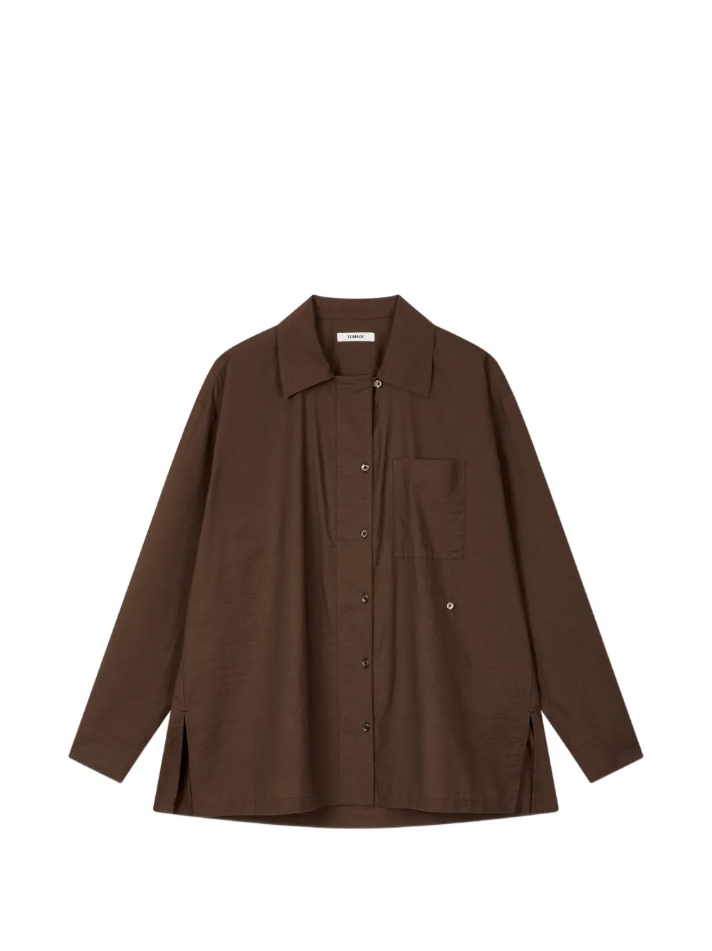TOMBOY chest-pocket shirt - Marrone