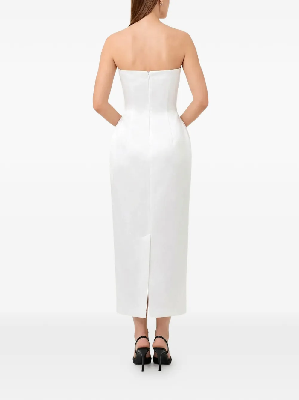  Nicholas Kasia Strapless Midi Dress - White 
