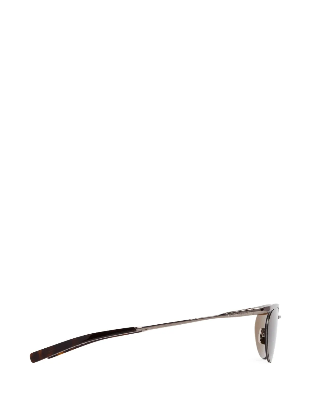 Saint Laurent Eyewear Zonnebril met ovalen montuur Grijs