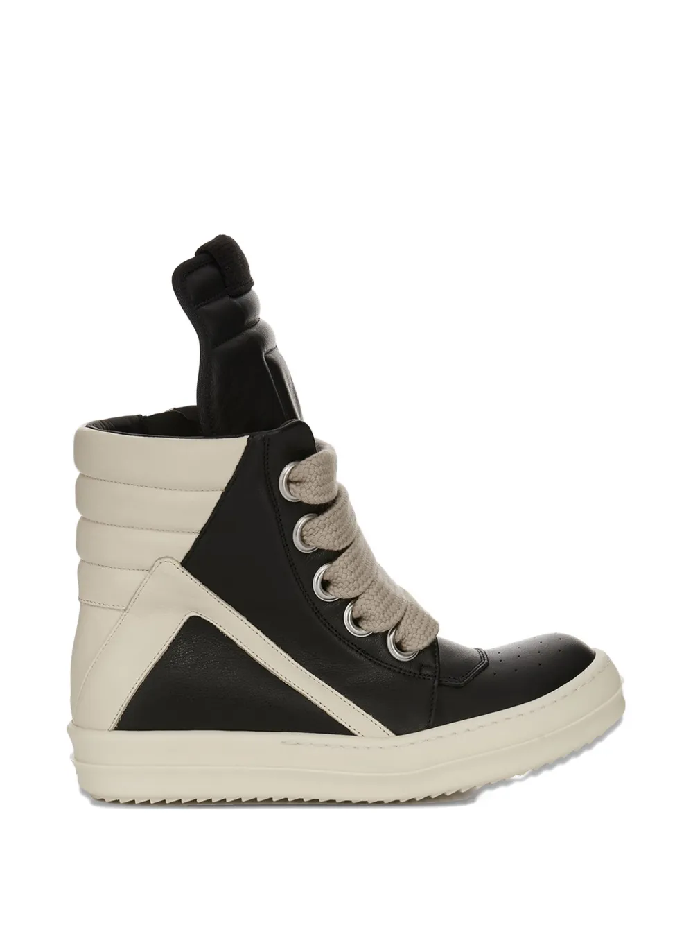 Rick Owens Jumbolace Geobaskets extended-tongue geometric-panels sneakers Zwart