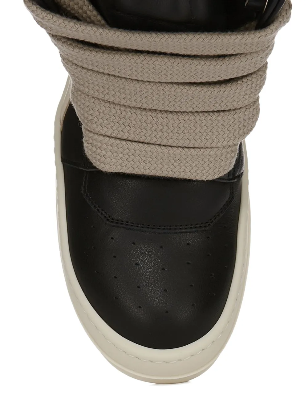 Rick Owens Jumbolace Geobaskets extended-tongue geometric-panels sneakers Zwart