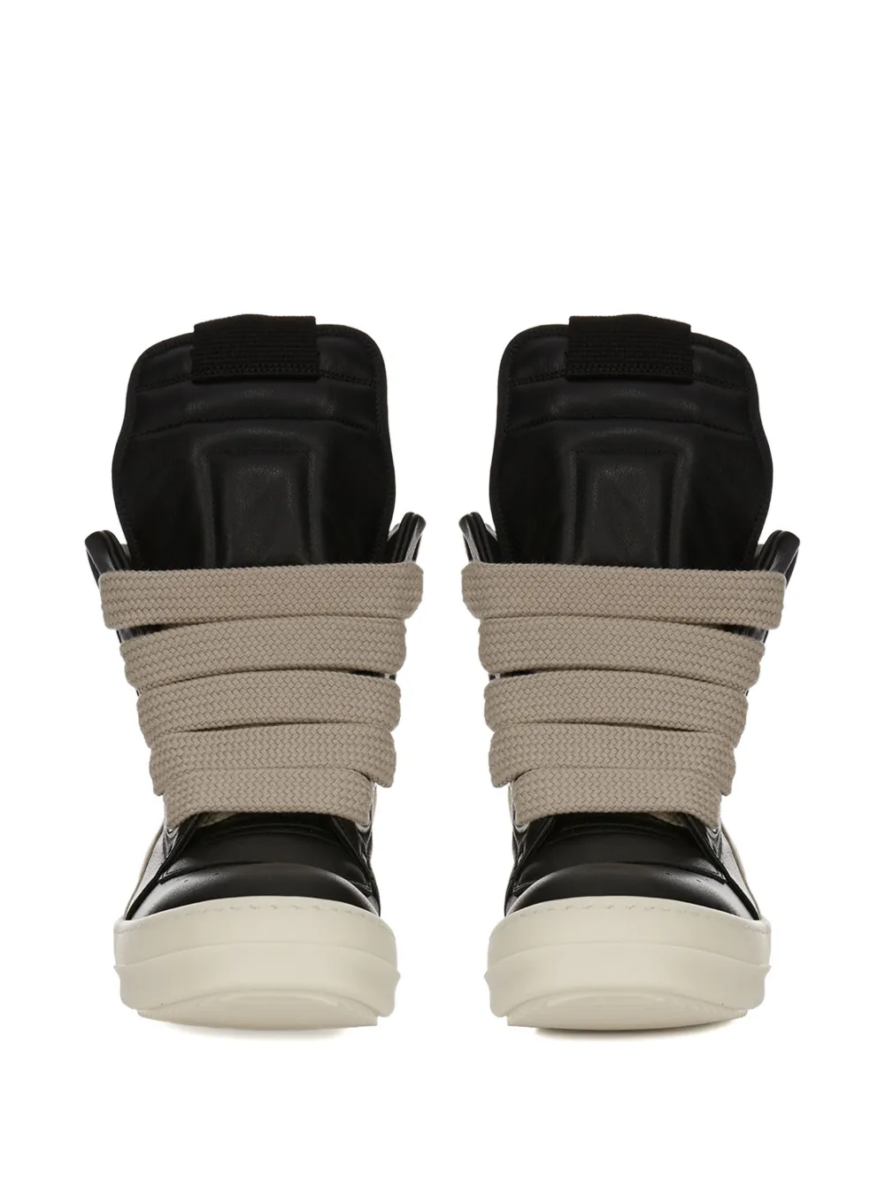 Rick Owens Jumbolace Geobaskets extended-tongue geometric-panels sneakers Zwart