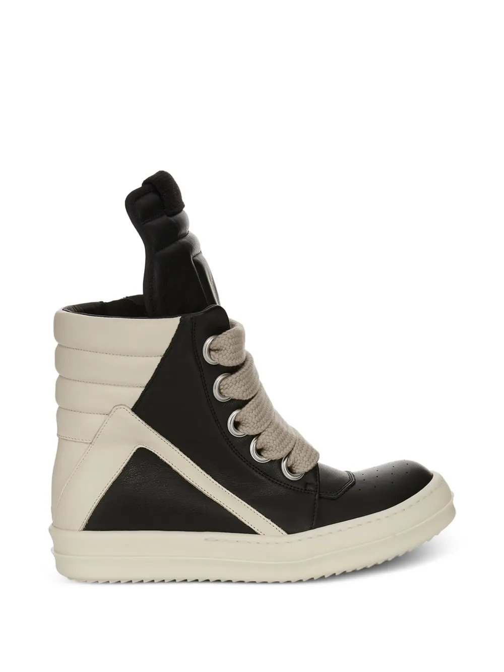 Rick Owens Jumbolace Geobaskets extended-tongue geometric-panels sneakers - Nero