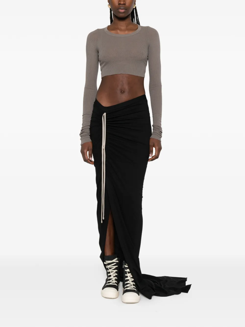 Rick Owens Cropped T-shirt Grijs