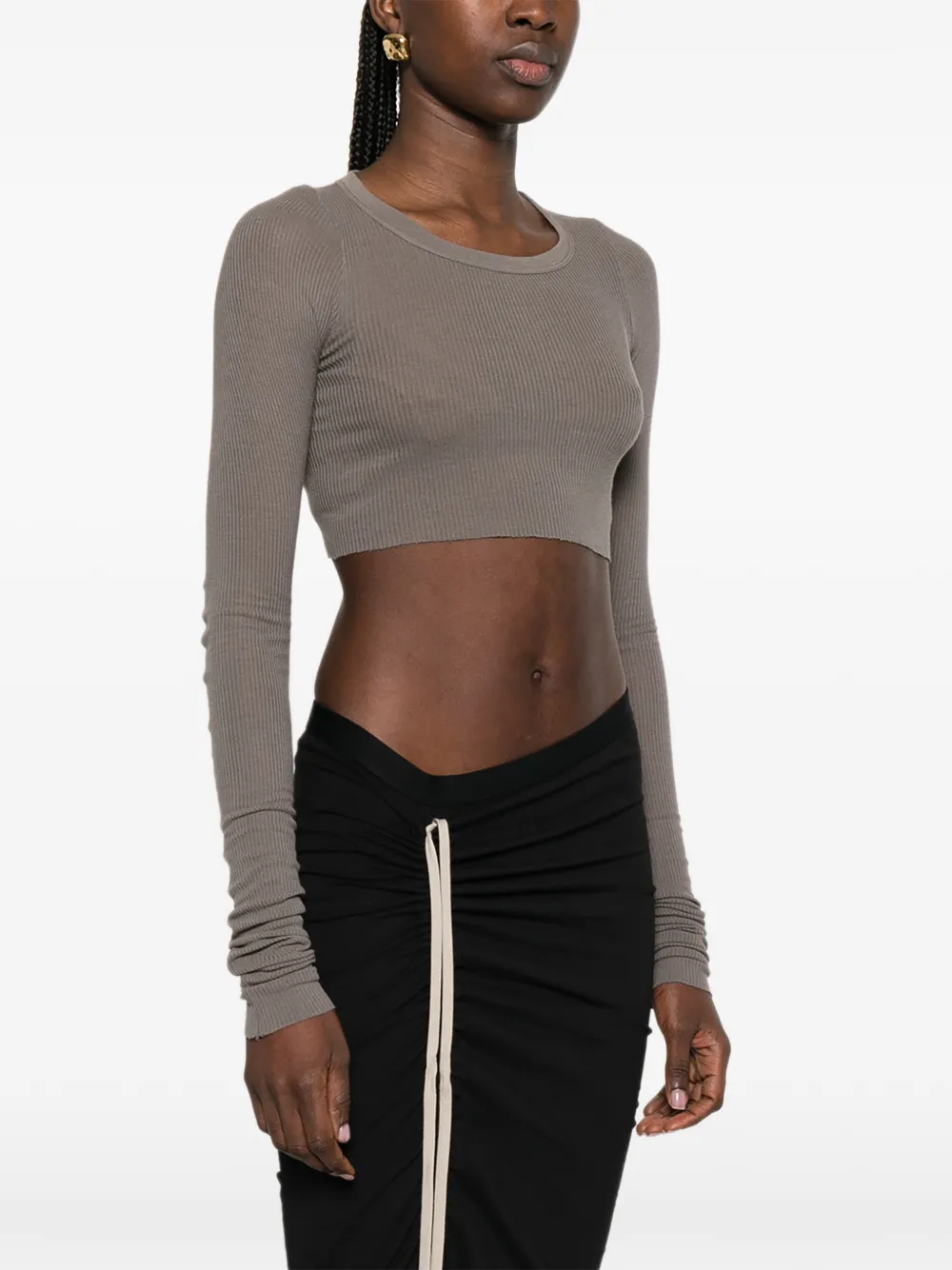 Rick Owens Cropped T-shirt Grijs