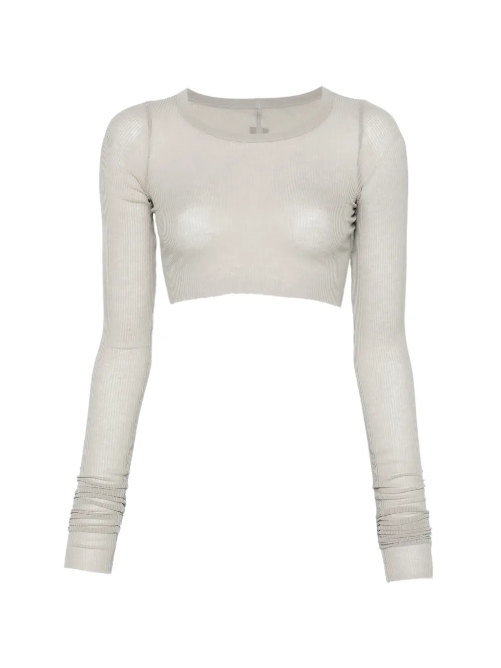 Rick Owens cropped round-neck top - Grigio