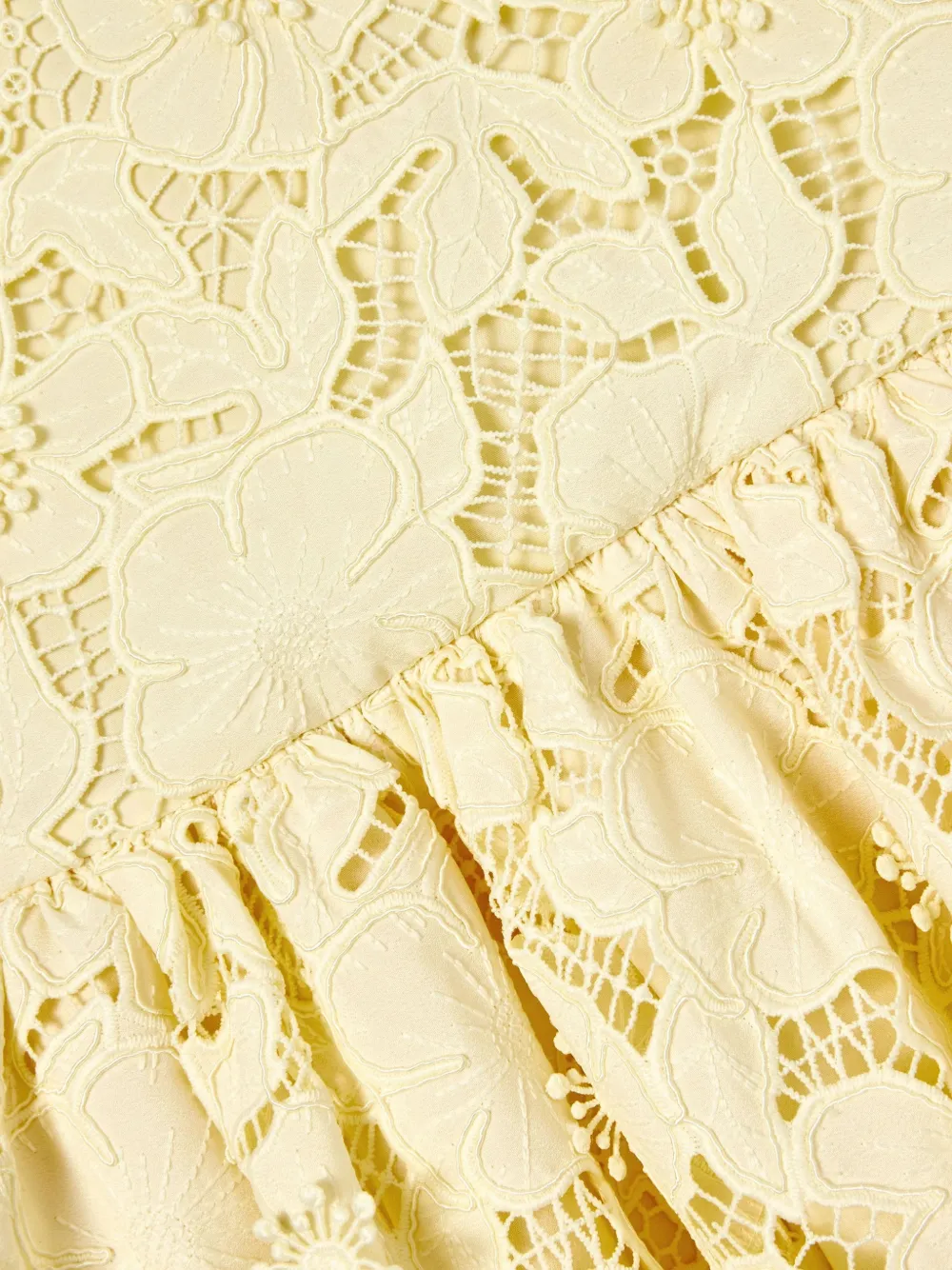 Self-Portrait Kids Lace crew-neck Dress | Yellow | FARFETCH ZA