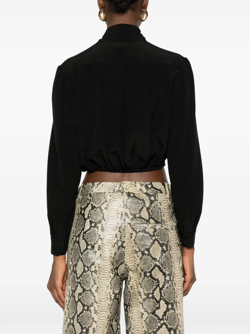 Saint Laurent Gestrikte blouse Zwart