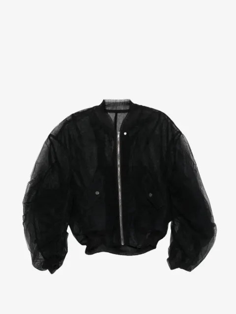 Rick Owens chamarra bomber transparente