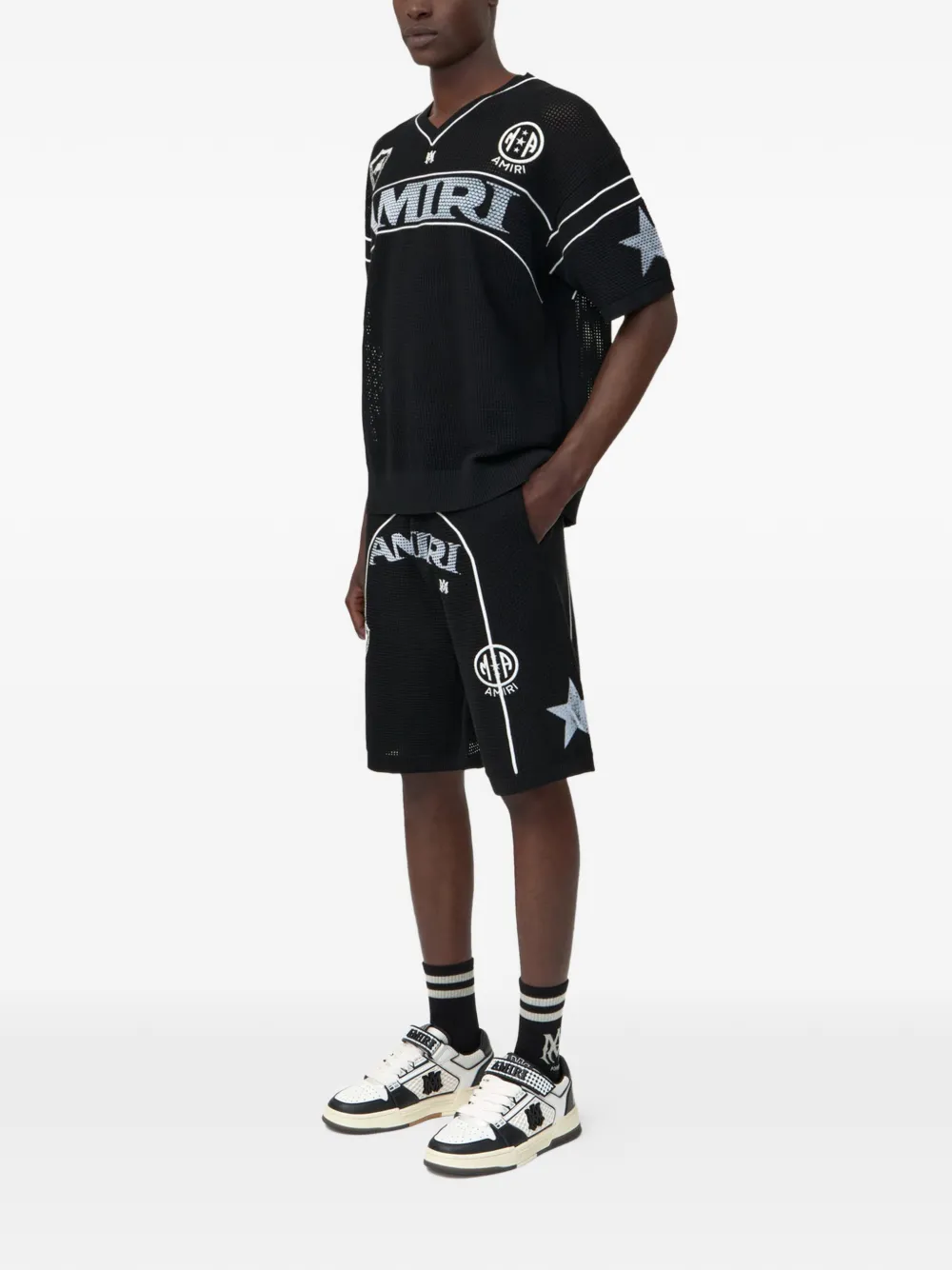  Amiri V-neck Jersey - Black 
