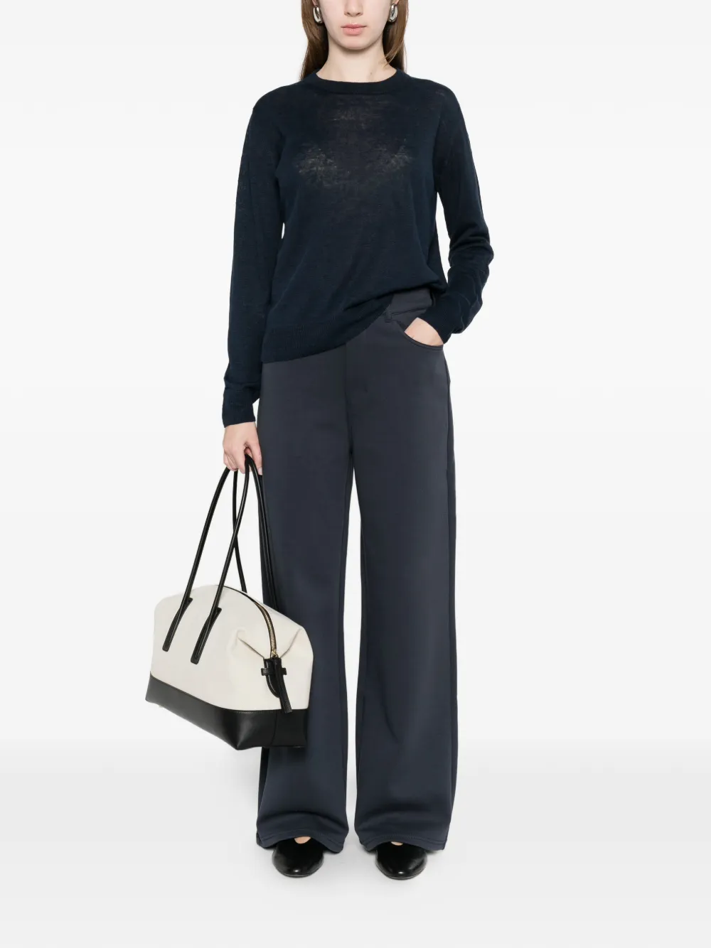'S Max Mara Brioso broek met wijde pijpen Blauw
