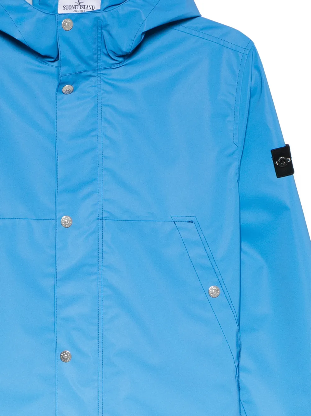 Stone Island Junior Geplooid reflecterend windbestendig jack Blauw