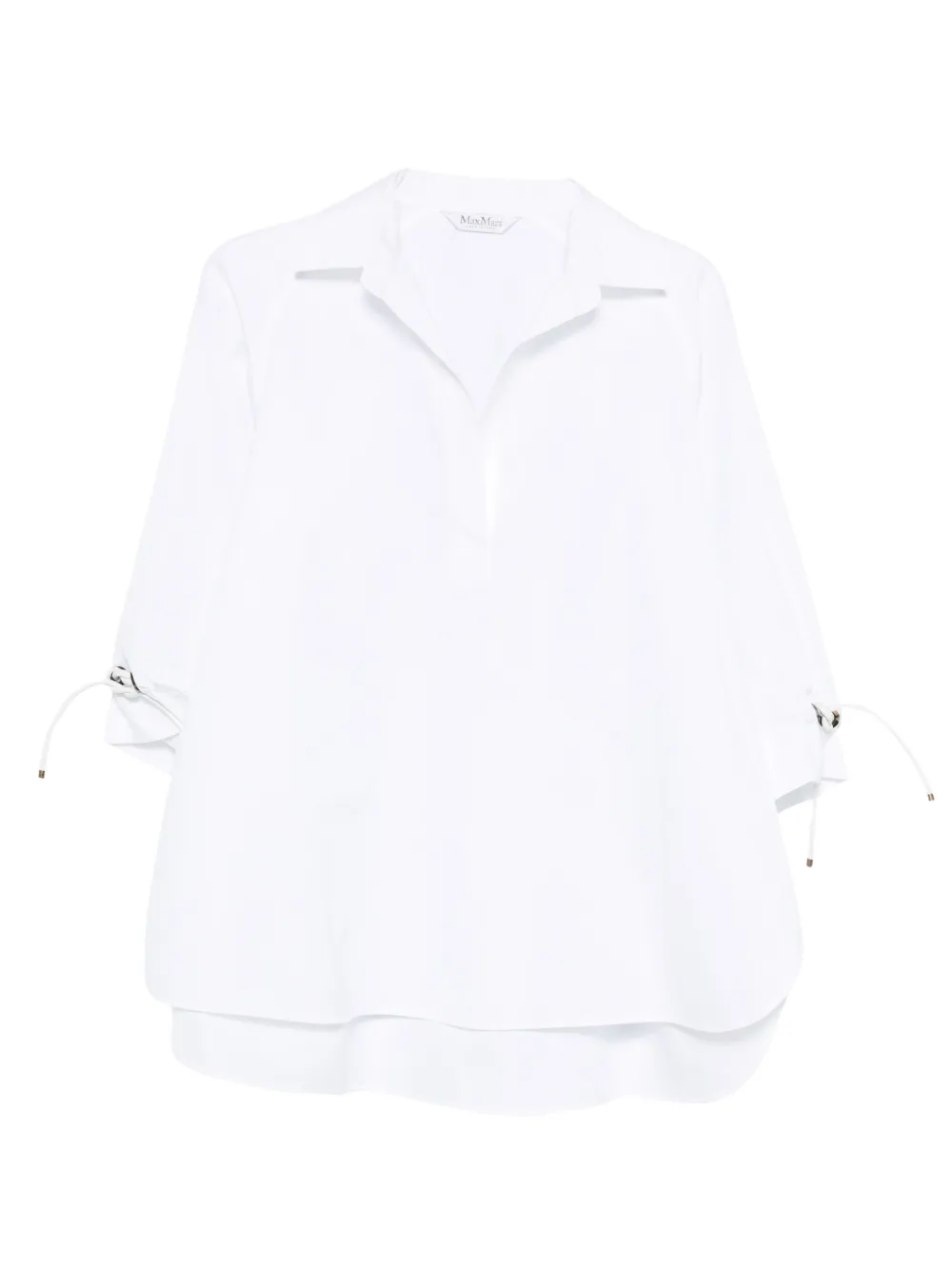 Max Mara drawstring layered blouse - Bianco