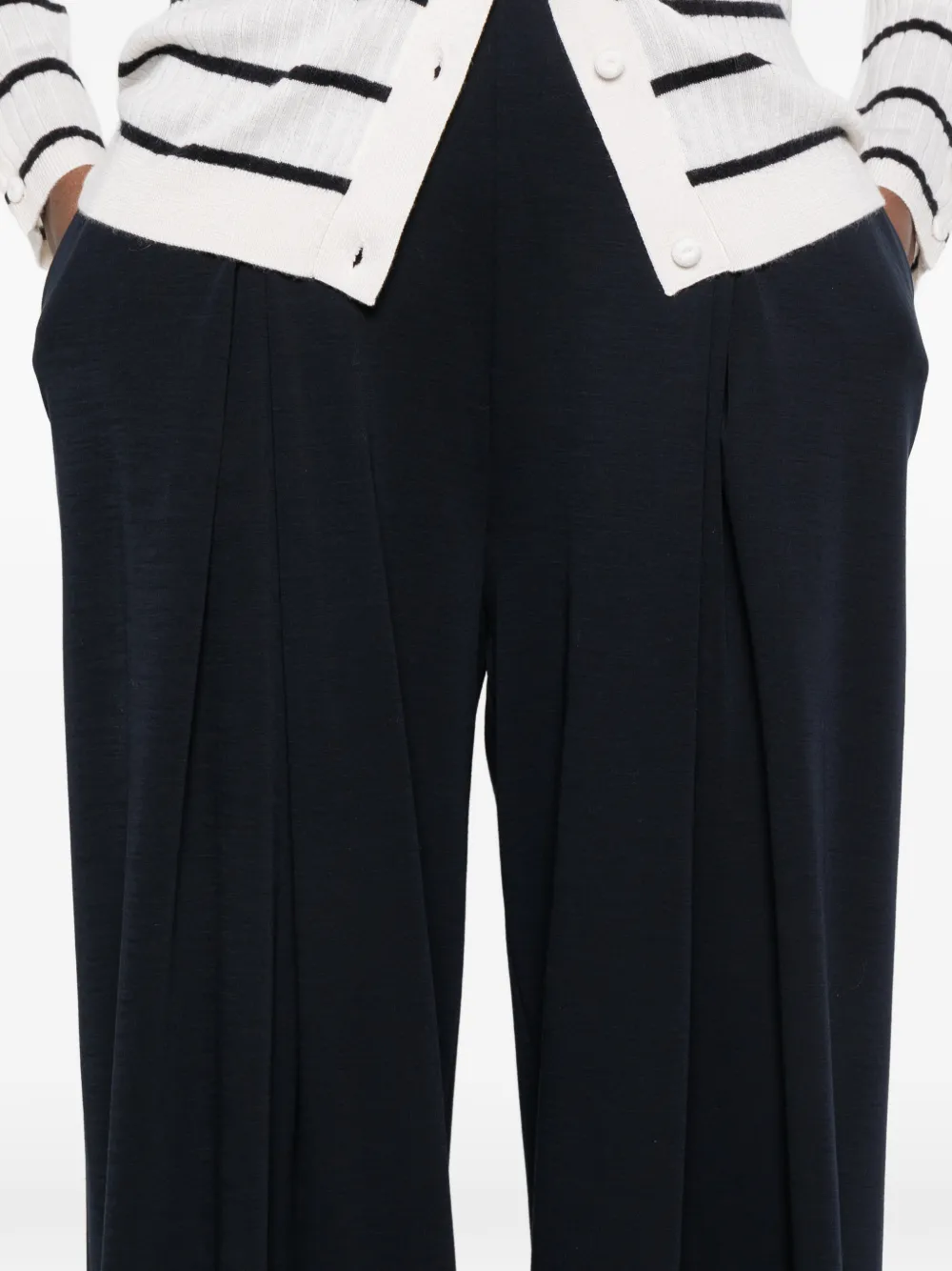 Max Mara Broek met elastische tailleband Blauw