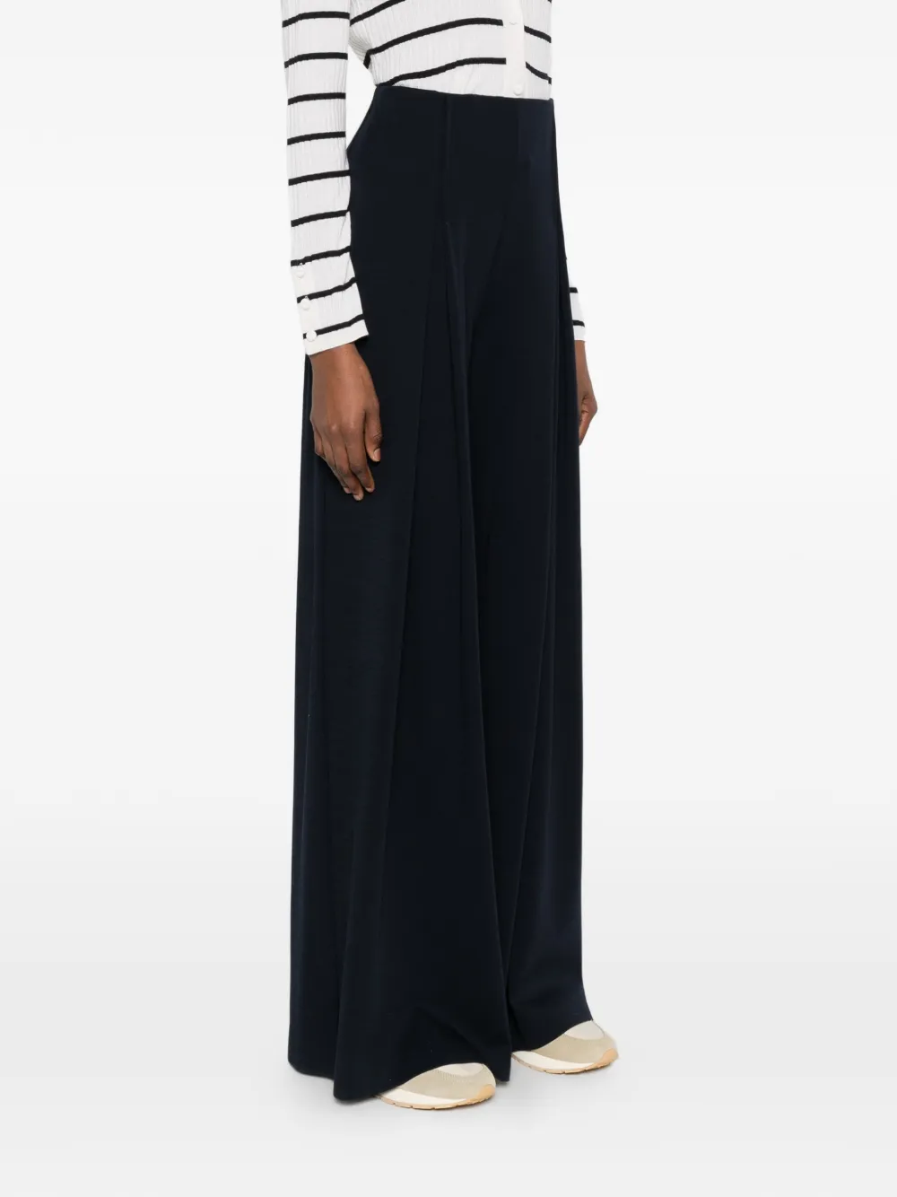 Max Mara Broek met elastische tailleband Blauw