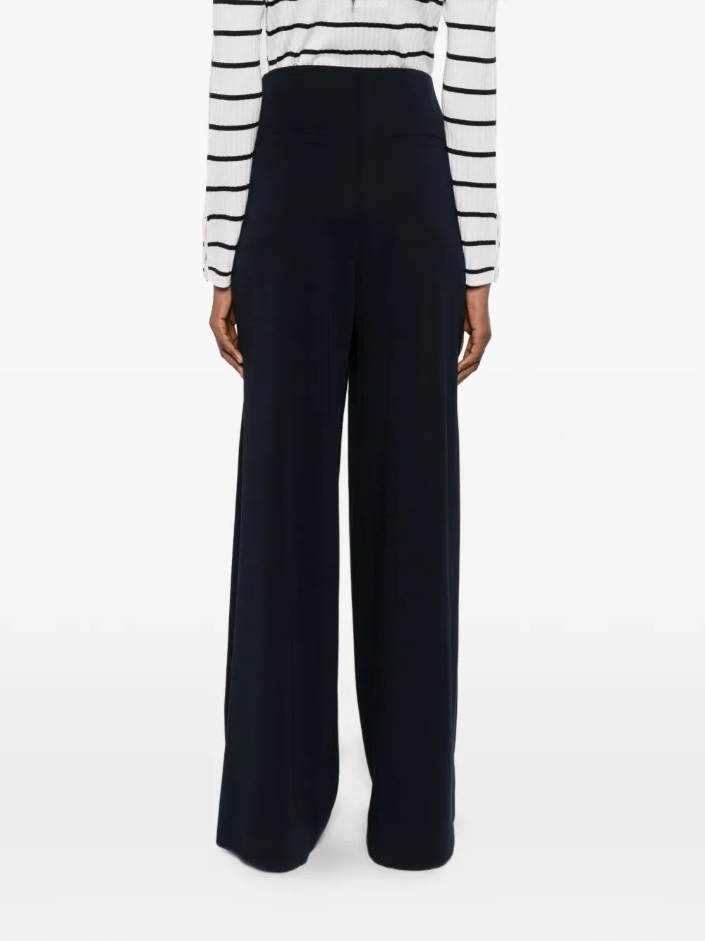 Max Mara Broek met elastische tailleband Blauw