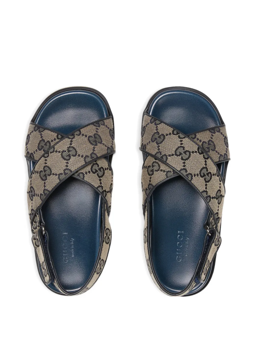 Gucci Kids GG criss-cross flat sandals Beige
