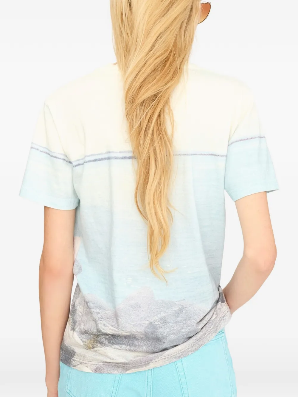 Chloé T-shirt met grafische print Blauw