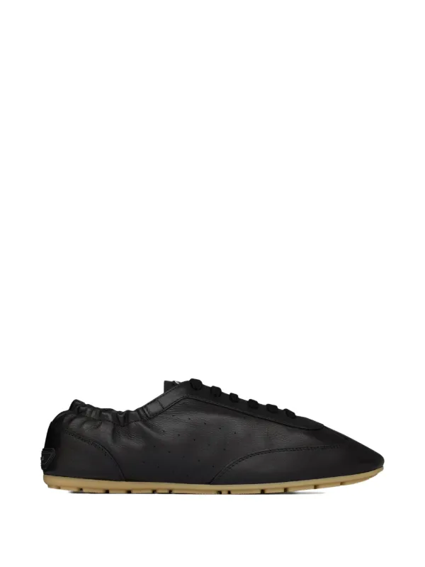 Saint Laurent Lewis Leather Sneakers in Black