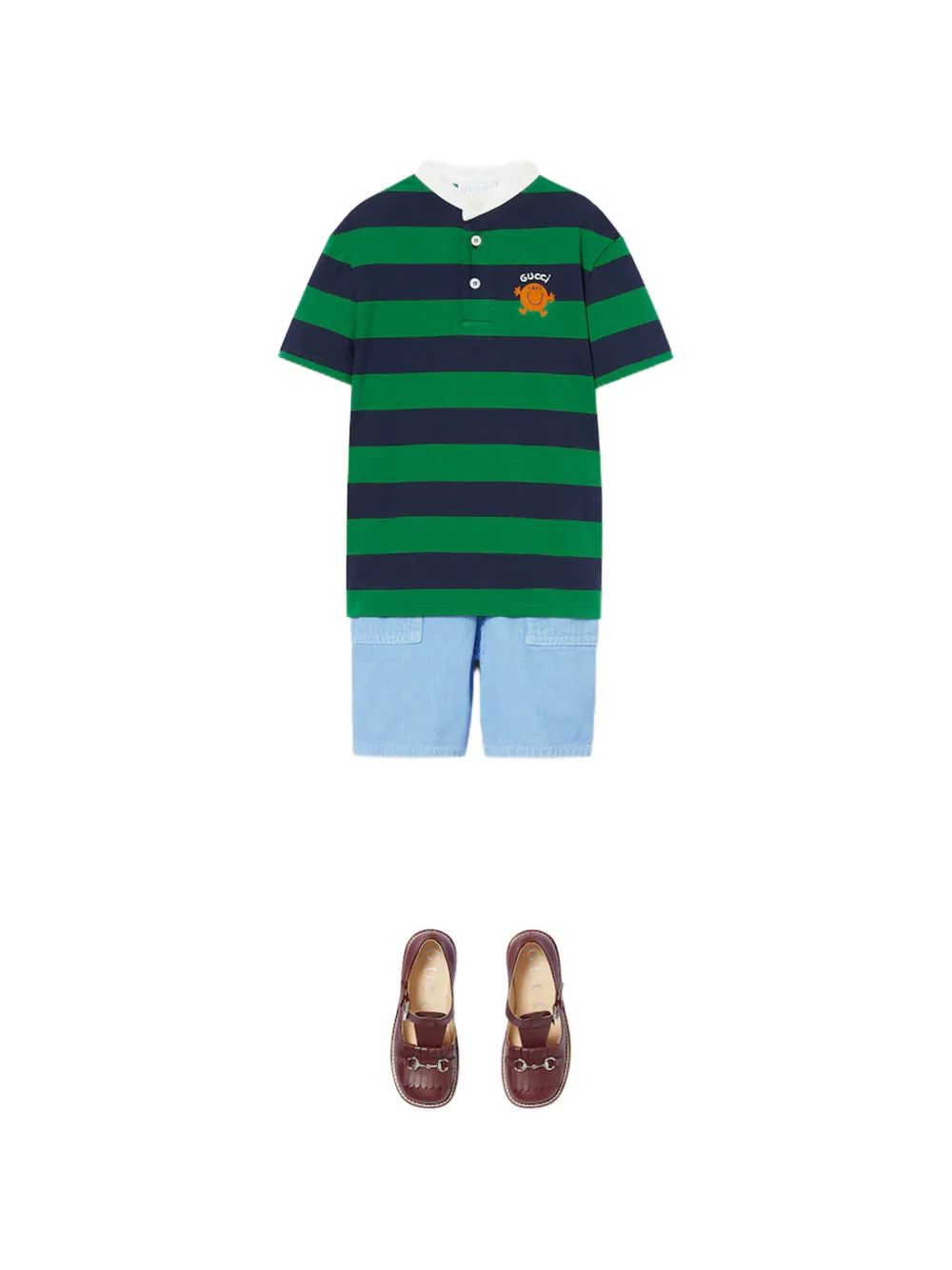 Striped Embroidered Polo Shirt