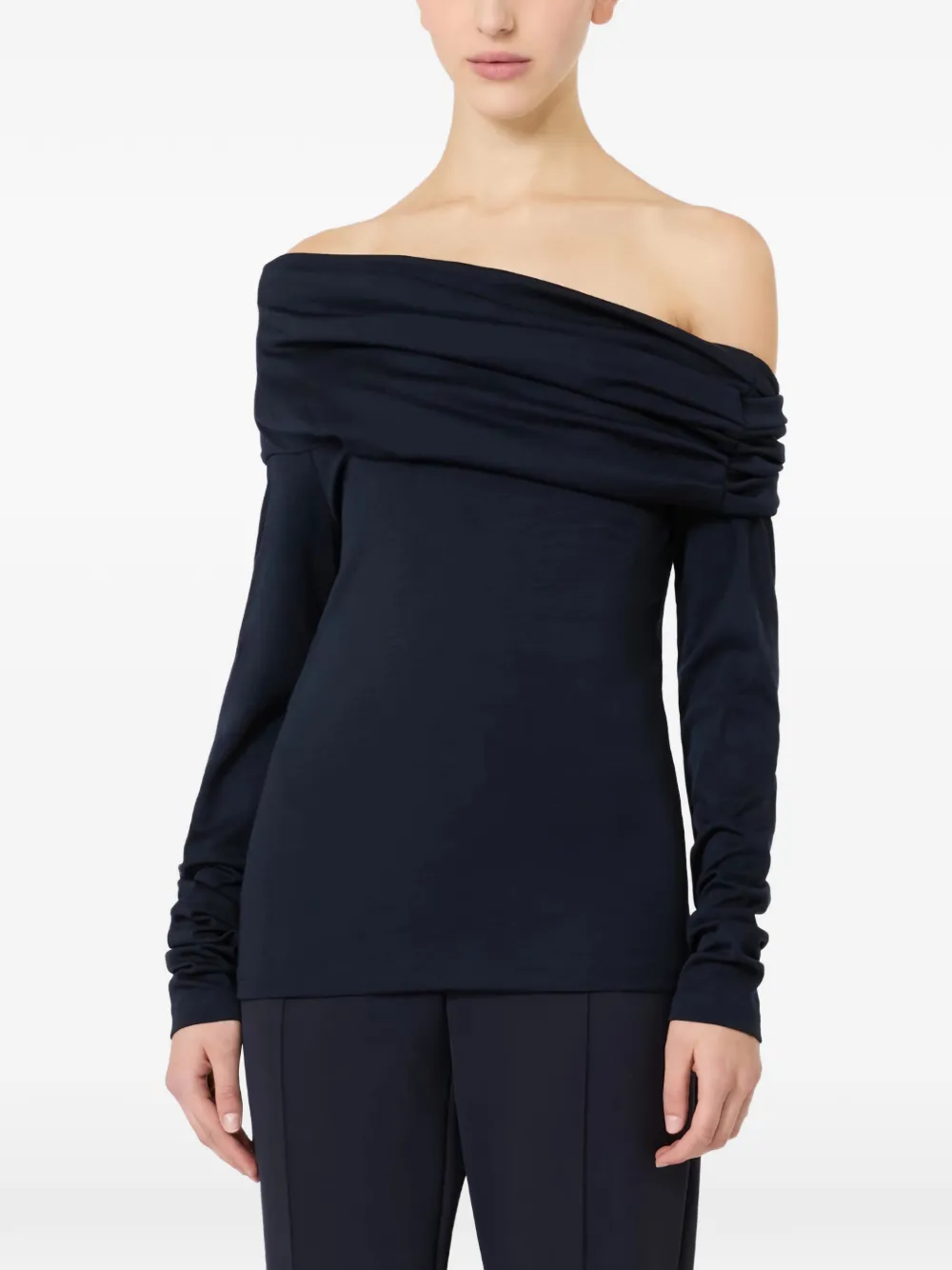 Max Mara Off-shoulder top met lange mouwen Zwart