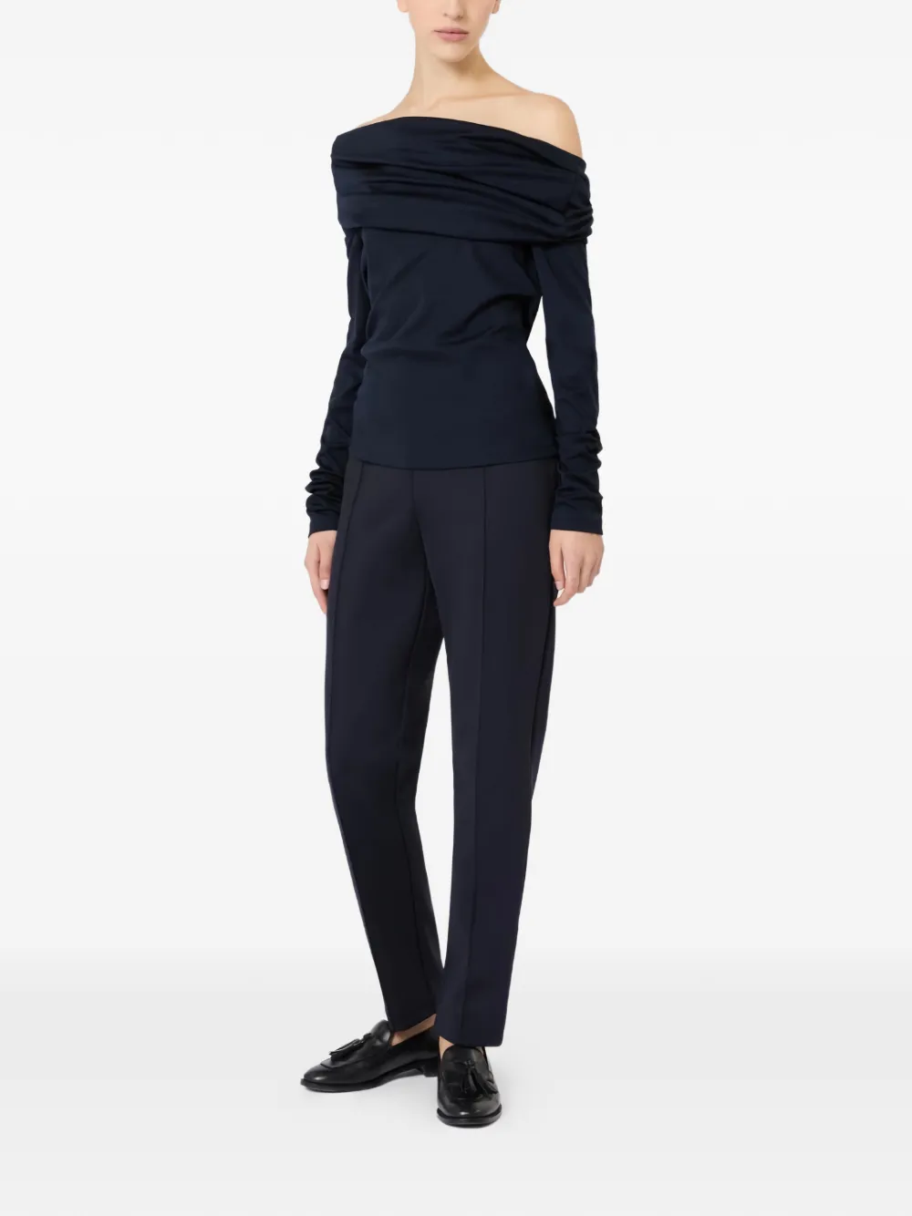 Max Mara Off-shoulder top met lange mouwen Zwart