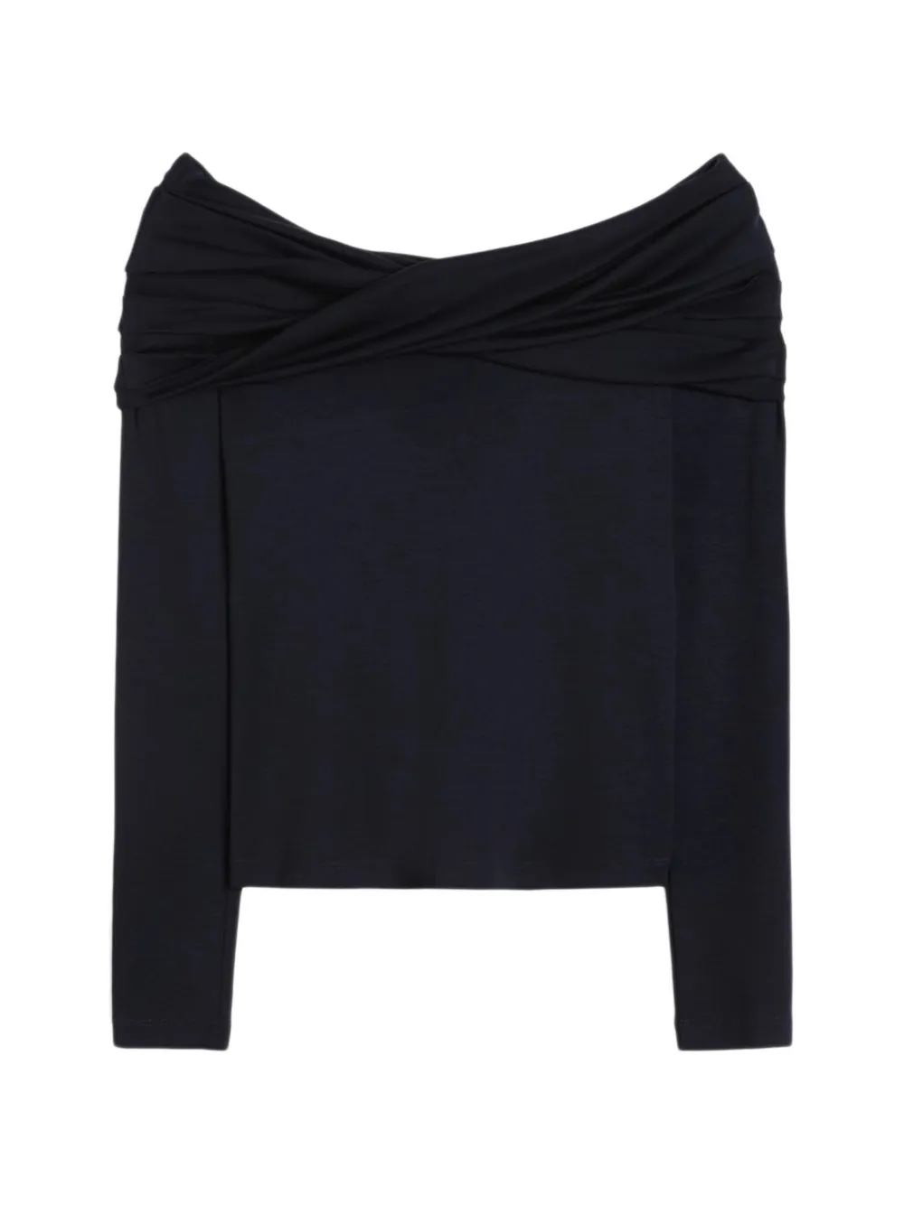 Max Mara off-the-shoulder long-sleeve top - Nero