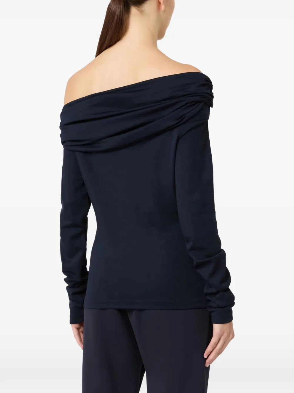 Max Mara Off-shoulder top met lange mouwen Zwart