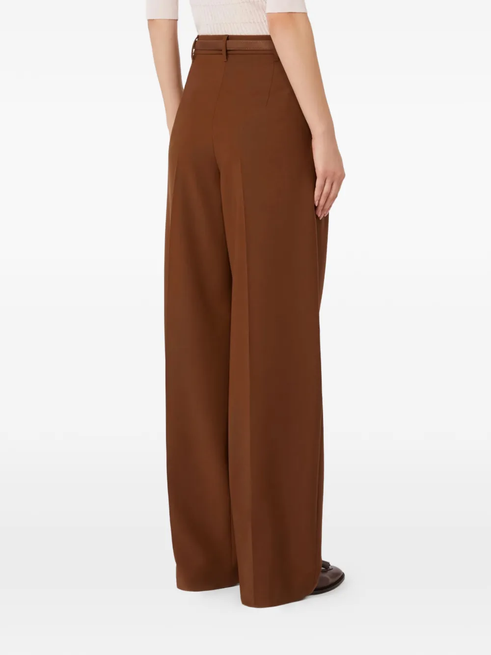 Max Mara Broek met ceintuur Bruin