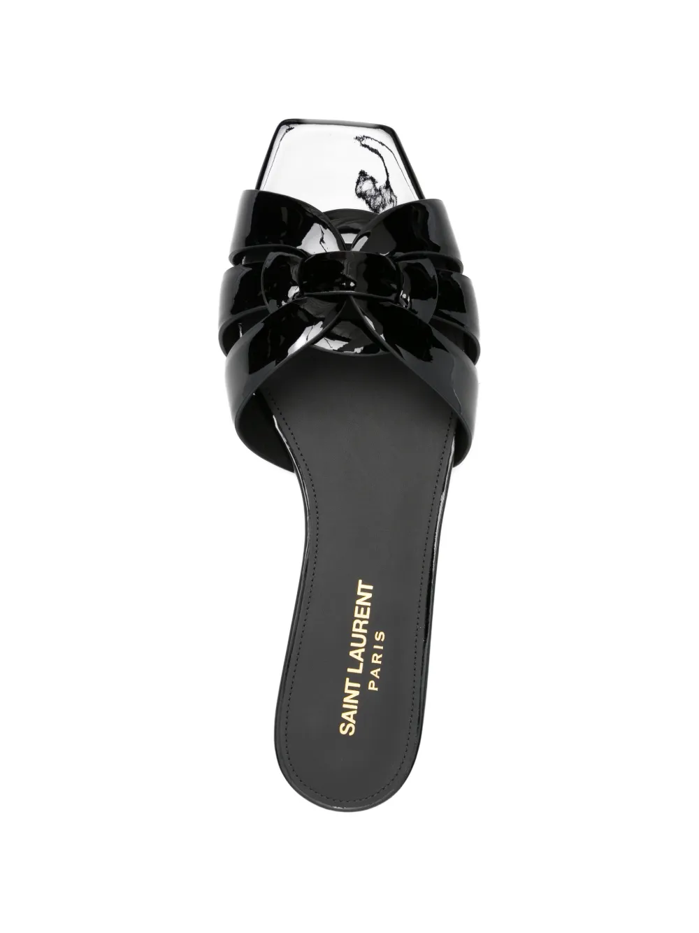 Saint Laurent Sandalen met vierkante neus Zwart