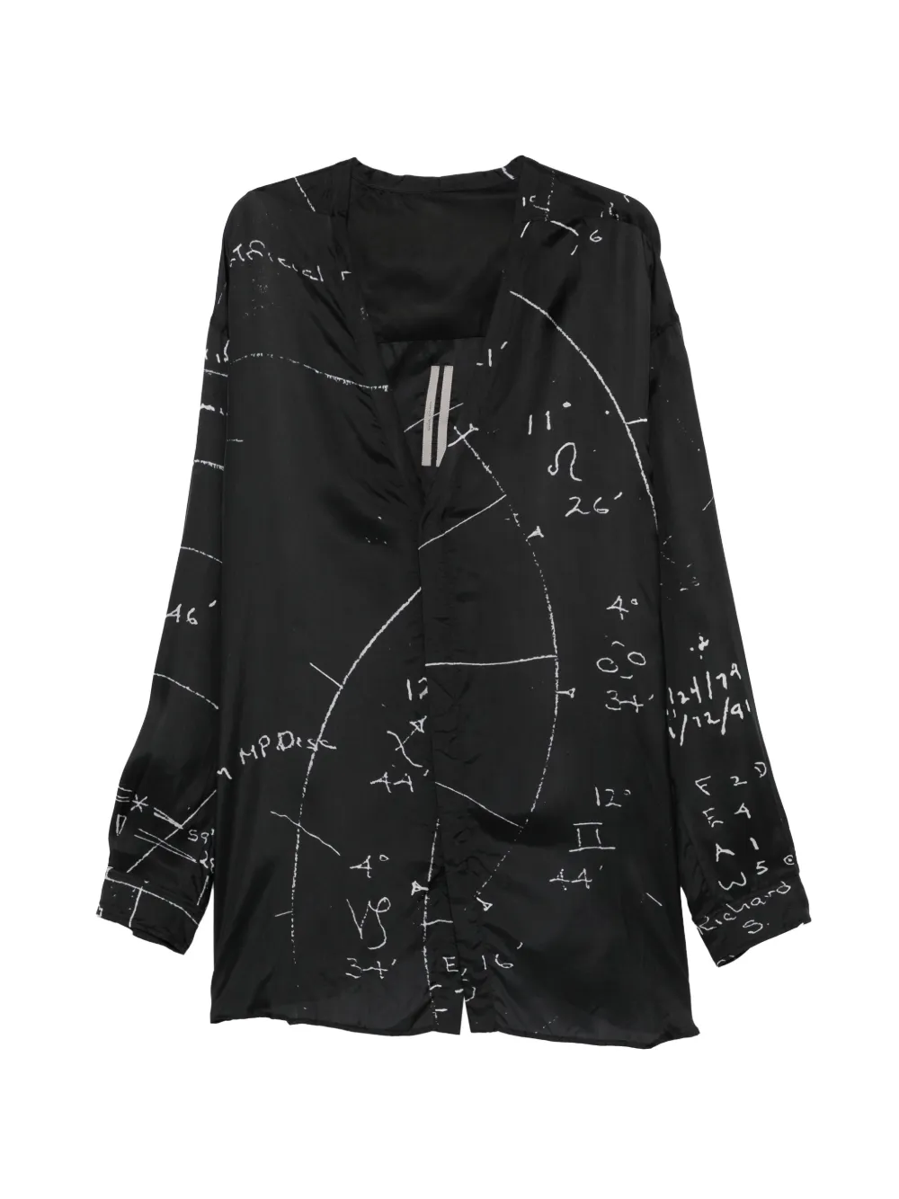 Rick Owens graphic print shirt - Nero